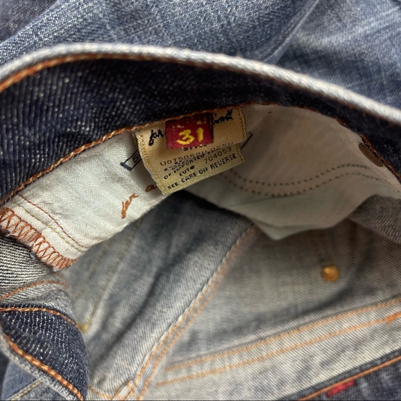 7 For All Mankind Rhinestone Pocket Bootcut Jeans 31 - Picture 9 of 12